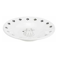 Trixie Plain Ceramic Cat Bowl For Short Nosed Breeds - Berry - 15CM