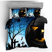 3DHalloween Duvet Cover Twin Cartoon skeleton pumpkin Comforter Lantern Bedding Ghost Quilt Cover for Kids Boys Girls Bedroom(1 Duvet Cover 2 Pillow Cases) Lightinthebox - thumbnail