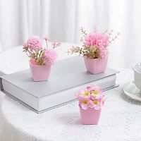 3pcsSet Evergreen Plants Simulating Plastic Mini Potted Plants Suitable For Decorating Homes Kitchens Restaurants Tabletops Windowsills Bookshelves Courtyards Gardens And Offices Lightinthebox - thumbnail