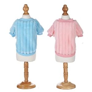 Dog Cat Sweatshirt Solid Colored Cat Fashion Cute Outdoor Casual Daily Winter Dog Clothes Puppy Clothes Dog Outfits Soft Pink Sky Blue Costume for Girl and Boy Dog Flannel Fabric XS S M L XL XXL Lightinthebox