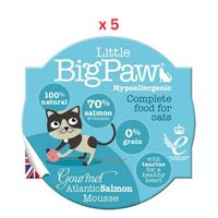 Little Big Paw Cat Gourmet Salmon Mousse - 85g (Pack Of 5)