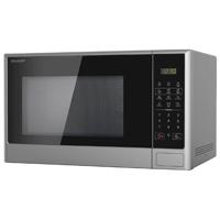 Sharp 28Liter 1100W Digital Push Button Solo Microwave Oven With 10 Power Levels, SiIver - R-28CT