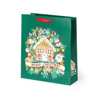 Legami Christmas Gift Bag - Large - Gingerbread House - thumbnail