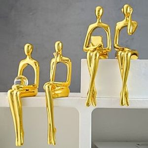 1 Creative Gold-plated Small Gold Figurine Home Decoration Accessory Party And Holiday Home Decoration Item With A Bright Metallic Color on The Surface Available For All Seasons miniinthebox