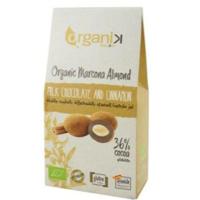 Organik Chocolate Coated Almond Cinnamon 30 Gr Carton