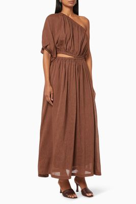 Wanderess Linen Viscose Maxi Dress Wanderess Linen Viscose Maxi Dress