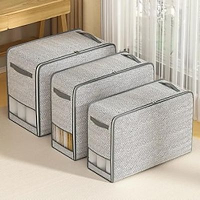 Household Quilt Storage Bag Clothes Quilt Sorting Box Large Capacity Clothes Storage Basket Moving Storage Box Storage Box miniinthebox