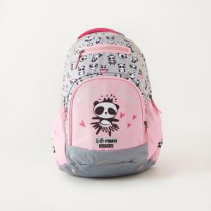 Lollipop Panda Print Backpack with Adjustable Shoulder Straps - 30x43x22 cms