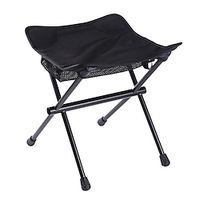Folding Stool Camping Stool with Carry Bag Fishing Stool Beach Fishing Chairs Portable Ultra Light (UL) Breathable Multifunctional Aluminum Alloy for 1 person Hunting Climbing Summer Balck Brown miniinthebox - thumbnail