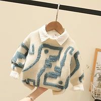 Toddler Boys Sweater Solid Color Long Sleeve Crewneck Outdoor Adorable Black Spring Clothes 3-7 Years Lightinthebox - thumbnail