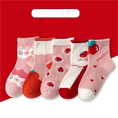 Kids Unisex 5 Pairs Socks Cherry blossom colorful bunny Cute flower bunny Print Print Spring Fall Cute Daily Wear 1-12 Years Lightinthebox Kids Unisex 5 Pairs Socks Cherry blossom colorful bunny Cute flower bunny Print Print Spring Fall Cute Daily Wear 1-12 Years Lightinthebox