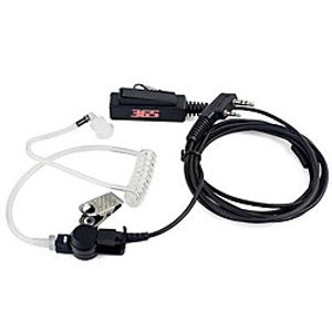 2 Pin Two Way Radio Surveillance Kit Earpiece Walkie Talkie Headset with Clear Acoustic Tube for Baofeng 365 miniinthebox