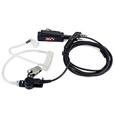 2 Pin Two Way Radio Surveillance Kit Earpiece Walkie Talkie Headset with Clear Acoustic Tube for Baofeng 365 miniinthebox