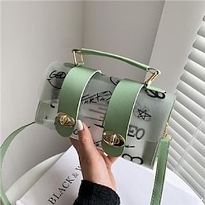 Women's Crossbody Bag PU Leather Cartoon Artwork Shopping Date Going out Green White Black Lightinthebox