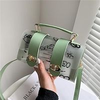 Women's Crossbody Bag PU Leather Cartoon Artwork Shopping Date Going out Green White Black Lightinthebox - thumbnail