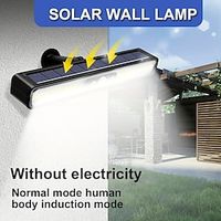 Solar Wall Lamp Waterproof Movement Induction Lamp Courtyard Lighting Garden Street Lamp Solar Lamp Outdoor Path Garage Security Wall Lamp Lightinthebox - thumbnail