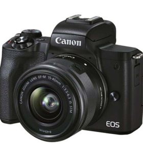 Canon EOS M50 Mark II Mirrorless Camera with 15-45mm Lens, Black