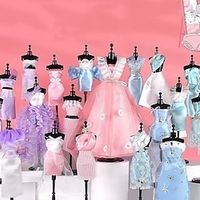 Princess Magic Clothing Designer Children's Handmade Clothes DIY Paste Girl Puzzle Toy Material Pack Lightinthebox - thumbnail