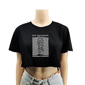 Women's Crop Top Tee  T-shirt Crop Top Crew Neck Letter Printed Sport Athleisure T Shirt Top Short Sleeves Breathable Soft Comfortable Everyday Use Street Casual Daily Outdoor Lightinthebox