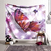 Wall Tapestry Art Decor Blanket Curtain Hanging Home Bedroom Living Room Decoration Polyester Butterfly miniinthebox - thumbnail
