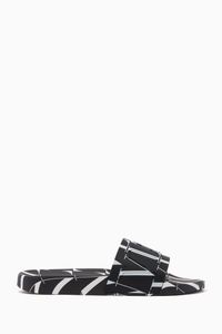 Valentino Garavani VLTN TIMES Slide Sandals in Rubber