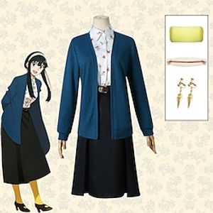 Inspired by Spy x Family Spy Family Yor Forger Anime Cosplay Costumes Japanese Cosplay Suits Coat Blouse Skirt For Women's / Socks / Headwear miniinthebox