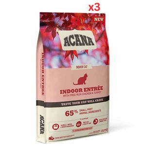 Acana Indoor Entree Cat Dry Food 1.8Kg (Pack of 3)