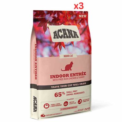 Acana Indoor Entree Cat Dry Food 1.8Kg (Pack of 3)