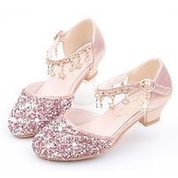 Frozen Fairytale Princess Elsa Shoes Girls' Movie Cosplay Sequins Halloween Silver Golden Rosy Pink Shoes Halloween Carnival Masquerade Polyester Plastics World Book Day Costumes miniinthebox - thumbnail