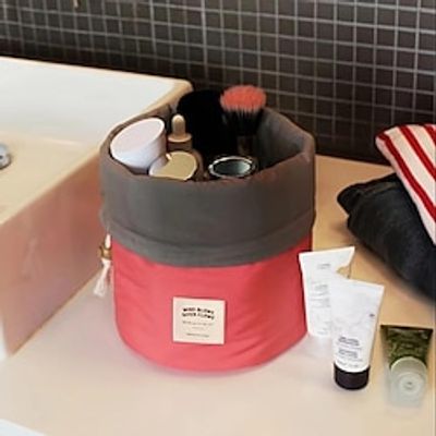 Women's Tote Makeup Bag Cosmetic Bag Canvas Daily Travel Foldable Pink Blue Rose Pink miniinthebox