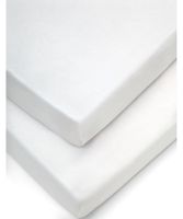 White Fitted Sheets - (Cot) Pack of 2