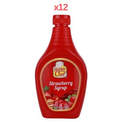 Super Chef Syrup Strawberry 624Gm (Pack Of 12)