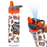 Eazy Kids Tritan Water Bottle With Spray Dinosaur - Grey 750ml