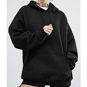 Women's Pullover Hoodie Sweatshirt Solid Color Front Pocket Christmas Daily Casual Hoodies Sweatshirts  Loose Wine Army Green Camel miniinthebox