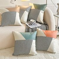 Classics Houndstooth Technology Cloth Throw Pillowcase Modern Brown Outdoor Cushion Covers Decorative Pillowcases for Couch Bed Sofa Living Room Bedroom Sofa Cushion Cover miniinthebox - thumbnail