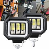 Starfire Car LED Working Light Square Two-Color Fog Light With Aperture Modified Off-Road Vehicle Motorcycle Auxiliary Spotlights Lightinthebox - thumbnail