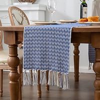 Table Runner Cotton Linen Blend Dining Table Decoration, Farmhouse Tablerunner Table Flag Decor For Dining Weddig Party Holiday miniinthebox - thumbnail