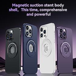 Phone Case For iPhone 15 Pro Max Plus iPhone 14 13 12 Pro Max Plus Back Cover with Stand Holder Support Wireless Charging Shockproof PC Metal Lightinthebox