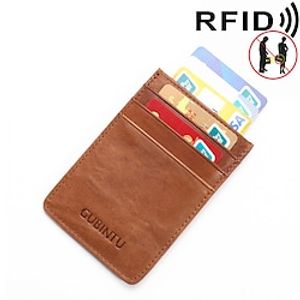 Front Pocket Minimalist Leather Slim Wallet RFID Blocking Carbon Fiber Texture miniinthebox