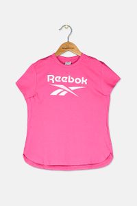 Kids Girls Classics Logo Split Colour T-Shirt   Shocking Pink