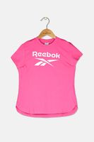 Kids Girls Classics Logo Split Colour T-Shirt   Shocking Pink - thumbnail