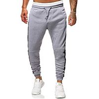 Men's Athleisure Sports Outdoor Sports Casual Sports Pants Sweatpants Pants Camouflage Full Length Pocket Patchwork Grey Black miniinthebox - thumbnail