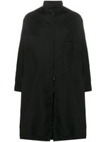 Yohji Yamamoto single-breasted cotton coat - Black
