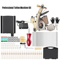 Beginner Tattoo Machine Kit Gun Power Supply Premium Inks Needles Grip Box Set Lightinthebox