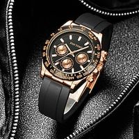 Men Quartz Watch Luxury Casual Analog Quartz Watch Luminous Calendar Waterproof Silicone Watch Male Female Clock miniinthebox