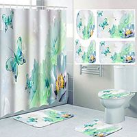 Shower Curtains Hooks Bathroom Polyester Casual Waterproof miniinthebox Shower Curtains Hooks Bathroom Polyester Casual Waterproof miniinthebox