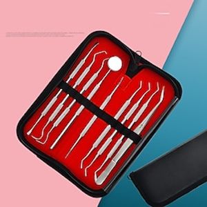 9 Pcs Set Stainless Steel Dental Cleaning Tools Oral Care Tools Dental Calculus Cleaning Dental Stains Tartar Care Tools miniinthebox