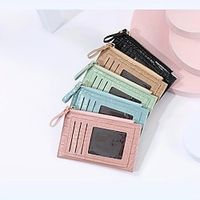 Credit Card Holder Wallet PU Leather Name Card Holder Professional Waterproof Multi for Women Men miniinthebox - thumbnail