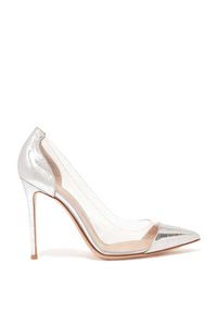 Metallic Croc Embossed Leather Pumps