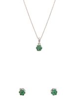 Emerald Necklace and Earrings Set Emerald Necklace and Earrings Set
